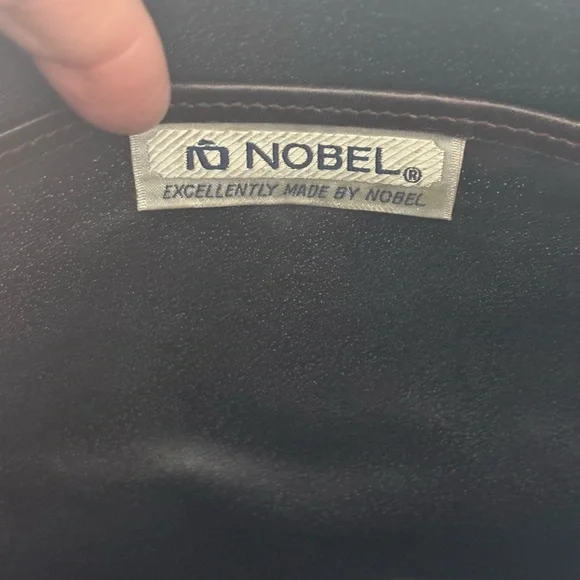 EUC RARE Vintage Chloe Boston Bag. Logo Brown Cloth and Leather (11 x 9) - Picture 8 of 10